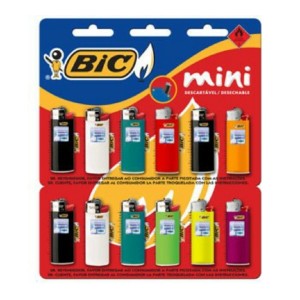 Isqueiro bic mini j5 c/12pç