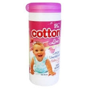 Lenço umedecido rosa pct c/12potes c/40 folhas higie topp cotton