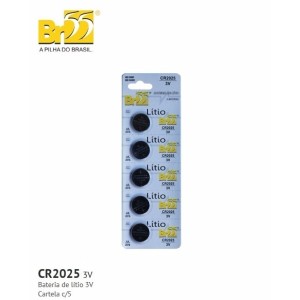 Pilha bateria litiocr2025 cartela c/5pçs br55
