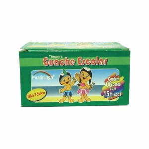 Tinta guache 15 ml c/6 pçs piratininga