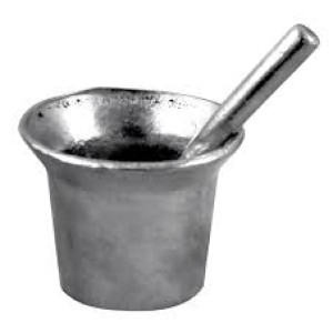 Pilão e socador de temperos grande c/2pçs 5762  vison 10048