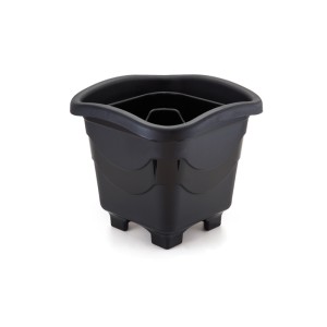Vaso quadrado médio 5,6 lts preto c/1 pç 200 injeplastec
