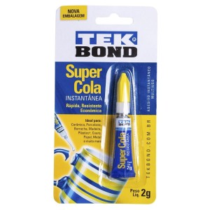 Cola instantânea super cola 2 gr c/1 pç tek bond