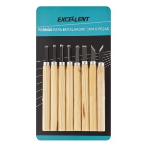 Formão p/entalhador 6xq c/8Pcs