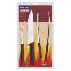 Kit para churrasco tramontina plenus  marrom 3 Peças  23498/449