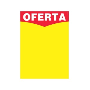 Cartaz de oferta 30X40 c/solapa pendurador 12 unidades