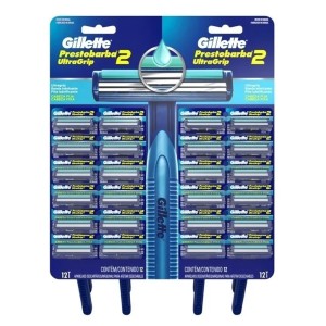 Aparelho prestobarba  ultragrip verde 2 lam lubrif  c/24pçs 2736