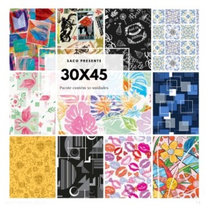 Saquinho pres.30x45 c/50 sort.gala pais filhos