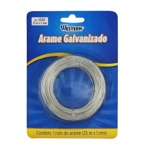 Arame galvanizado c/1pç 25mt x 1mm  1224 western