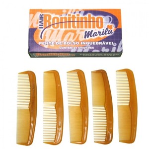 Pente bolso inquebrável c/24pçs ambar bonitinho 1113
