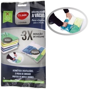 Organizador a vácuo c/1pç 50x70cm ck1428 clink