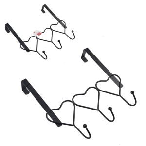 Suporte de porta c/1pç 3 ganchos coração 7254