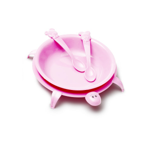 Kit prato tartaruga c/2pçs colheres rosa 095rs Giotto