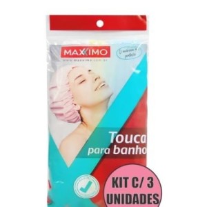 Touca de banho c/3 pçs 248 maxximo