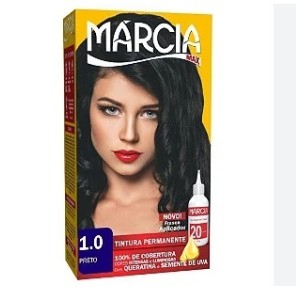 Tintura cabelo preto 1.0 c/1 pç  30ml marcia