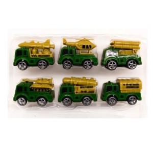 Brinquedo caminhão pull back c/6pçs ms-4321 mikitoys