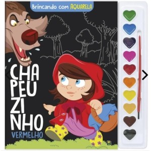 Livro brincando c/ aquarela c/1pç chapeuzinho vermelho todolivro