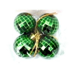 Bola natal zanfrada c/4 4cm n24005ha plastico cores sortidas cim