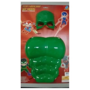 Brinquedo kit heroi mascara + peitoral verde xis0105 toy master