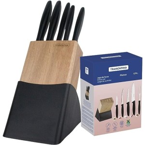 Jogo de facas tramontina plenus preto 6 peças 23498/028