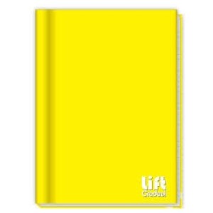 Caderno brochurão universitário lift c/1 peça c/d 96fls amarelo 207673 credeal