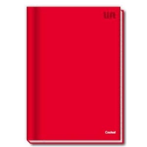 Caderno brochura capa dura c/1 peça 48 folhas vermelho lift 207642 credeal