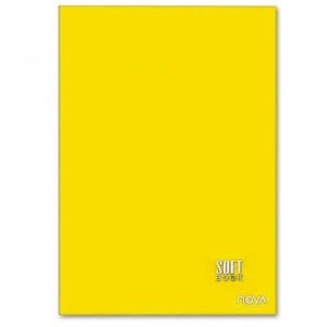 Caderno brochura capa dura c/1 peça 1/4 48 folhas amarelo soft book Nova/multi 900652