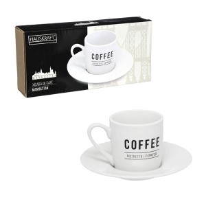 Jogo xícaras café manhattan coffee branca c/6 pçs 80ml jgxc069/br