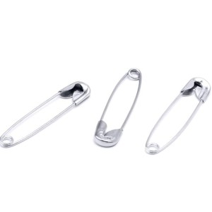 Alfinete segurança n.00  prata  c/100 pçs nvc