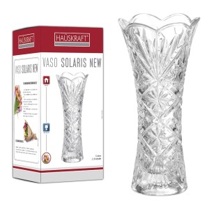 Vaso vidro solaris new 19cm c/1pç  vaso-31 hauskraft