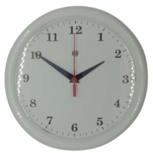 Relógio parede peq. pla-015 numeral peq. preto fundo branco c/1pç plasfort