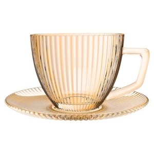 Jogo xícaras café graffiatto c/6pçs 90ml âmbar jgxc084-ab