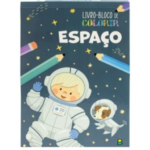 Livro bloco de colorir espaço 1176510 todolivro c/1pç