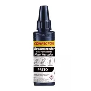 Reabastecedor c/1 preto p/ pincel marcador 30ml 6553 2581004 compactor