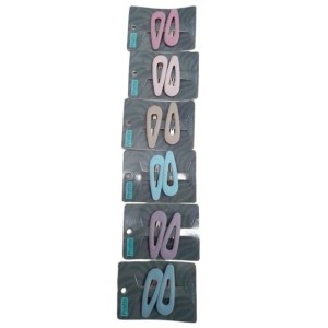 Presilha tic tac média resina e572 1567  12 cartela c/2pçs color  pratix