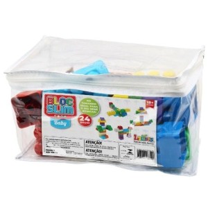 Brinquedo bloc slim baby bolsa c/24 pçs 019/519 luctoys