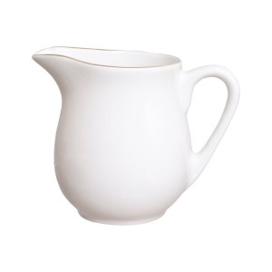 Leiteira porcelana royal branco com borda dourada 300ml c/1pç pcln210 hauskraft