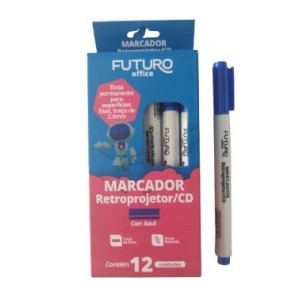 Marcador fo272213 retro/cd azul c/12pçs futuro