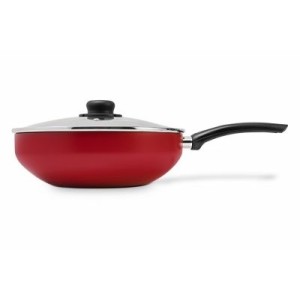 Frigideira wok 28cm com tampa páprika vermelha 73828 multiflon