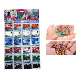 Bola gel 30351 pacotinho colorido cartela c/24 pct