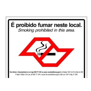 Placa sinalizacao grande proibido fumar neste local 20x30 c/1pç pacific