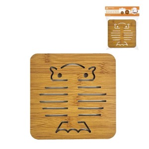Descanso de panela dsp001 quadrado bambu 16cm