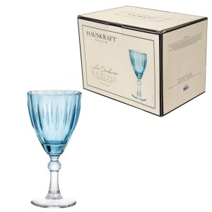 Jogo de taças dominic c/6pçs 275ml azul tcvn014/az