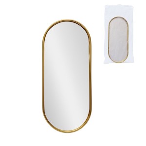 Bandeja espelhada oval dourada 22x9,5cm banj013/do