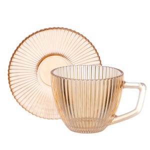 Jogo xícaras chá graffiatto c/6pçs 230ml âmbar jgxc065/ab