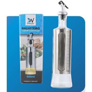 Galheteiro com bico dosador 500ml de vidro 8716 2w import