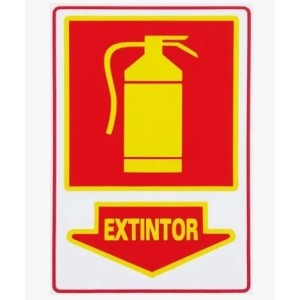 Placa de sinalização grd extintor 20x30 ps102 c/1 pç pacific