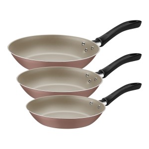 Jogo de frigideiras linz marrom tramontina com 3 peças 20297/309